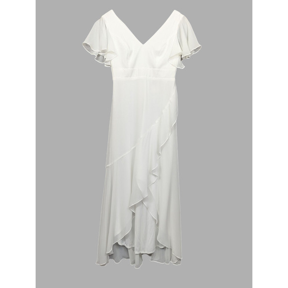 Ever Pretty NWT V-Neck High Low Ruffles Chiffon Dress Size Large - Picture 5 of 16